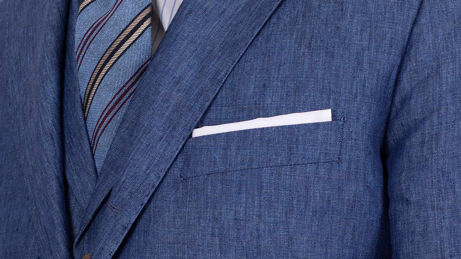 Sky Blue Linen 3 Piece Suit - slider image 5
