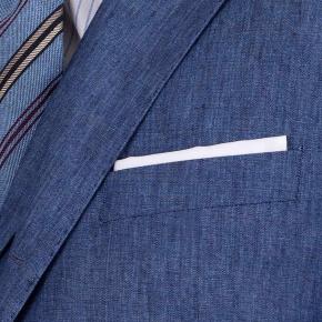 Sky Blue Linen 3 Piece Suit - 4
