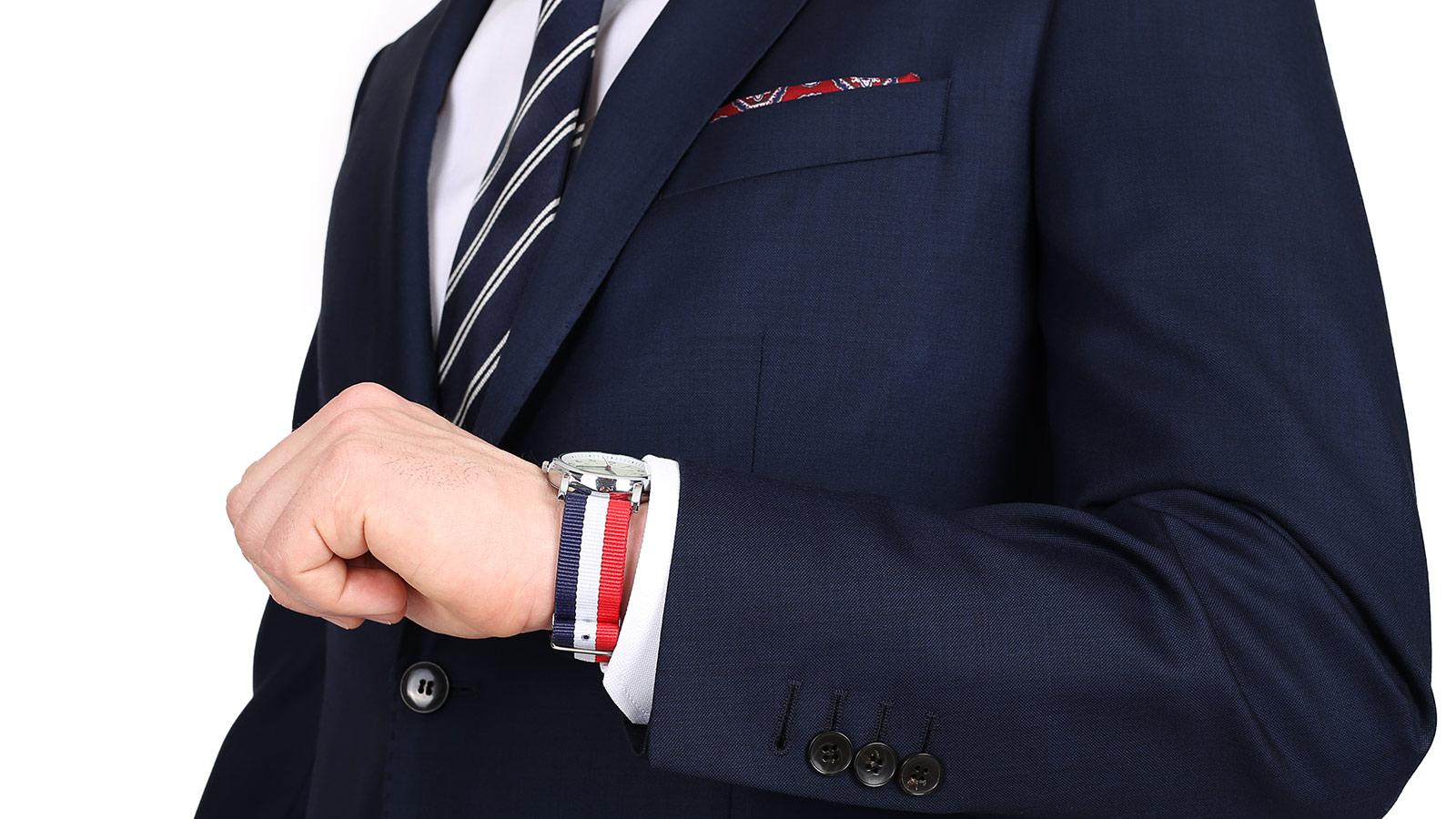 Navy Blue Pick & Pick Blazer - slider image 2