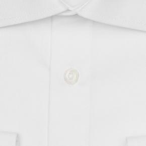 White Cotton Twill Shirt - thumbnail image 1