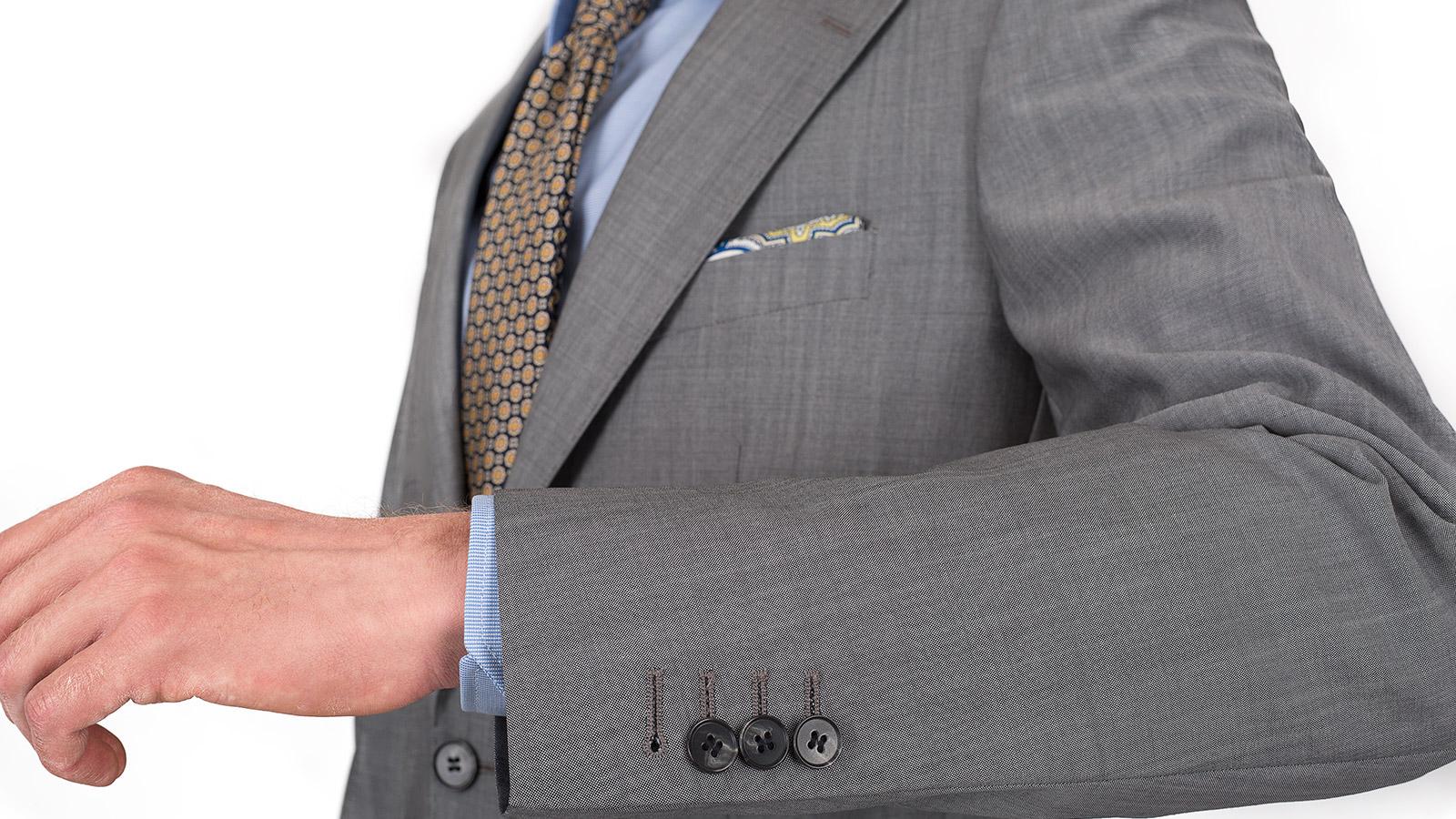 Suit in Light Grey Wool & Mohair - slider image 2