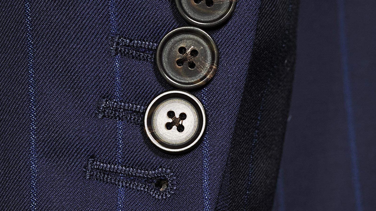 Sartorial Navy Blue Wide Stripe 160s Suit - slider image 2