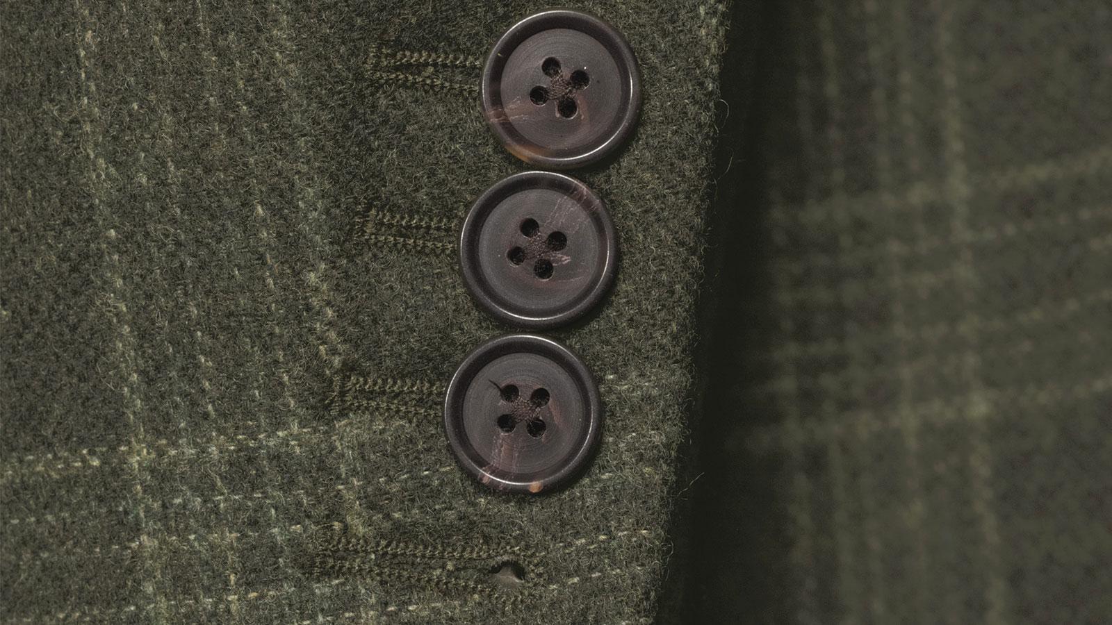 Forest Green Plaid Wool & Cashmere Blazer - slider image 2