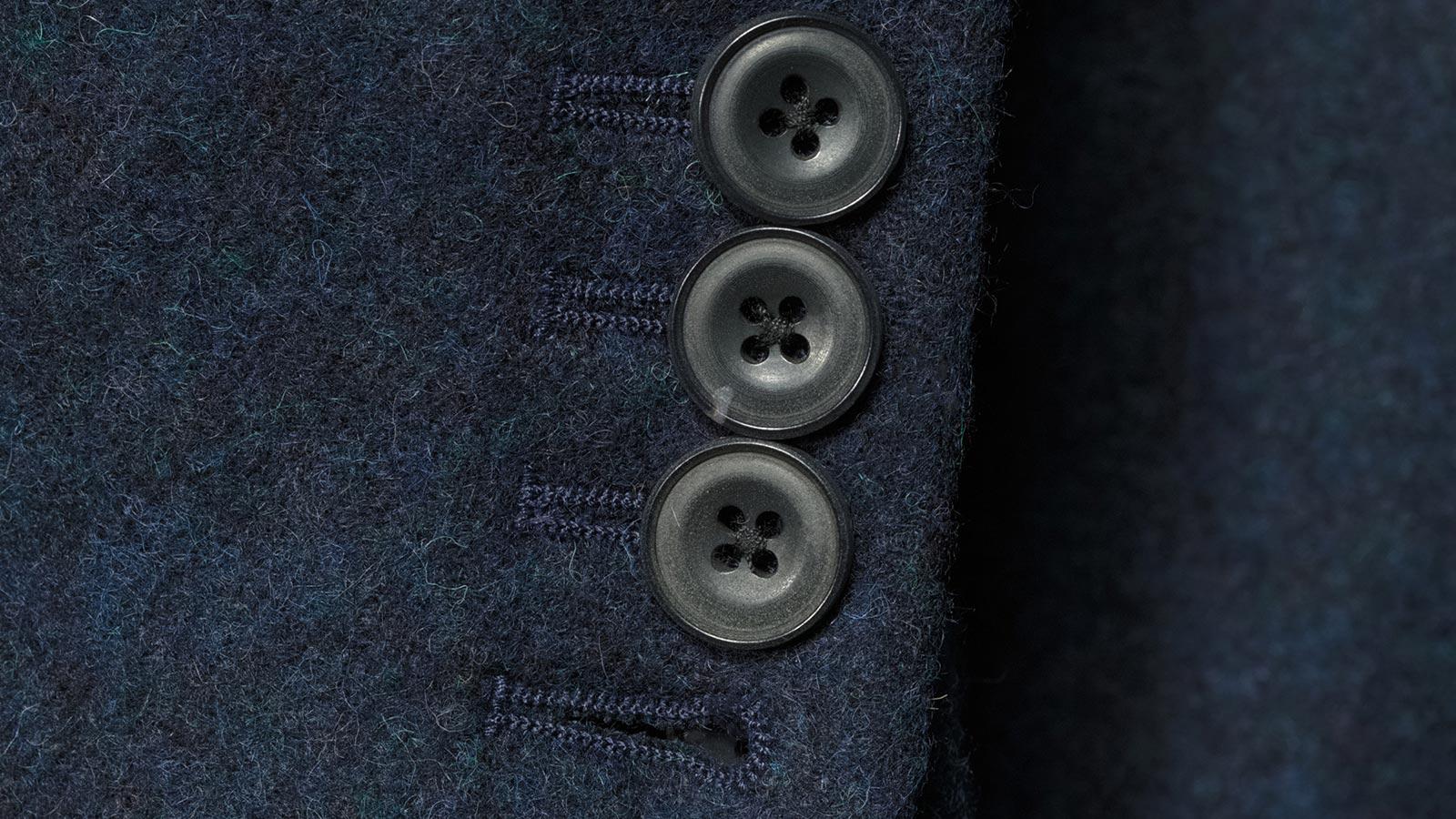 Dark Navy Melange Baby Alpaca Blend Blazer - slider image 2