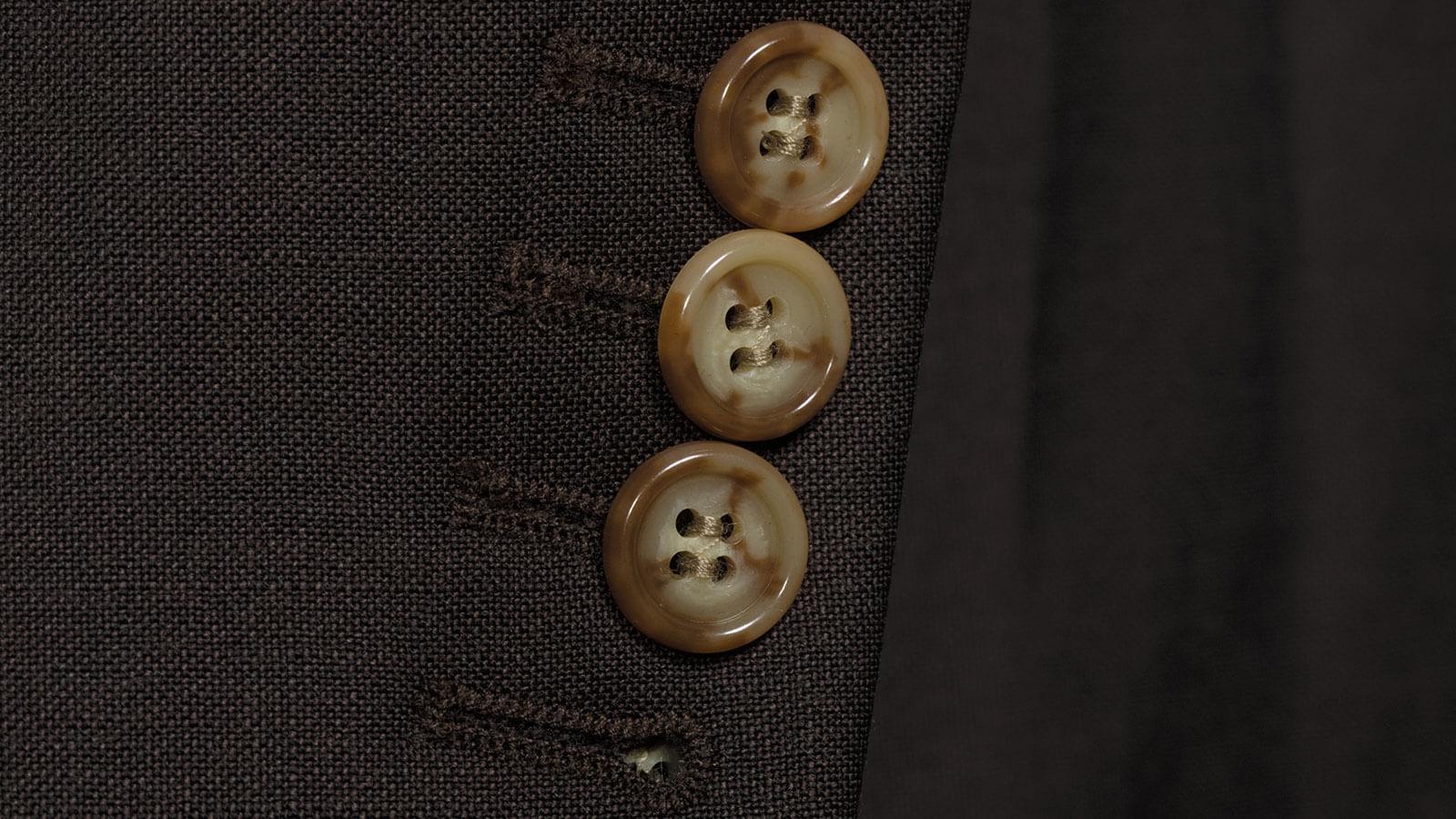 Solid Chocolate Brown Wool & Mohair Suit - slider image 2