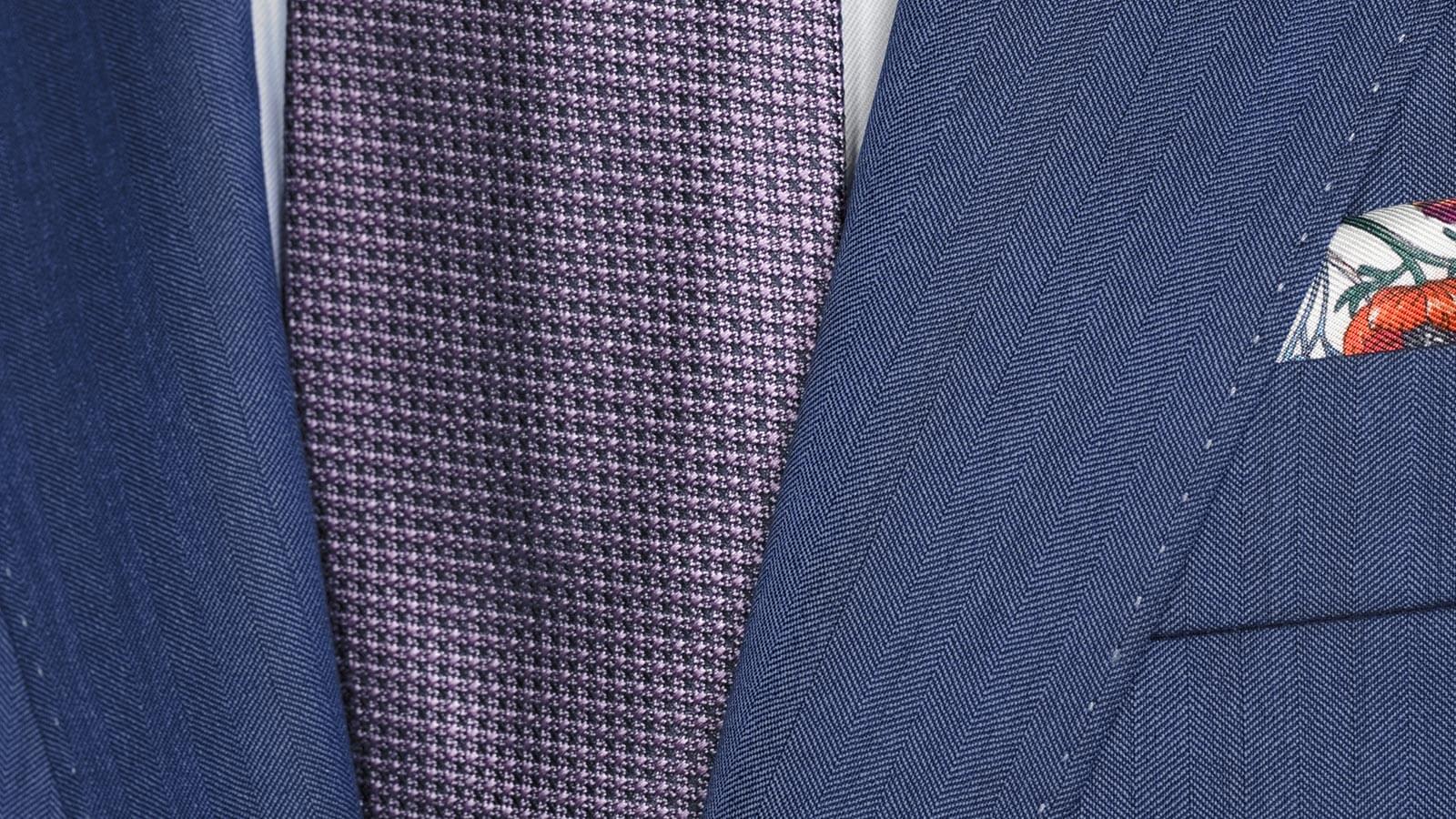 Prussian Blue Wool & Silk Suit - slider image 1