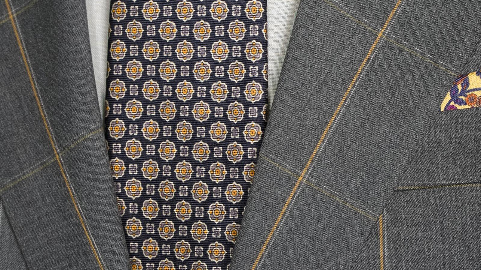 Tangerine Check Dark Grey Suit - slider image 1