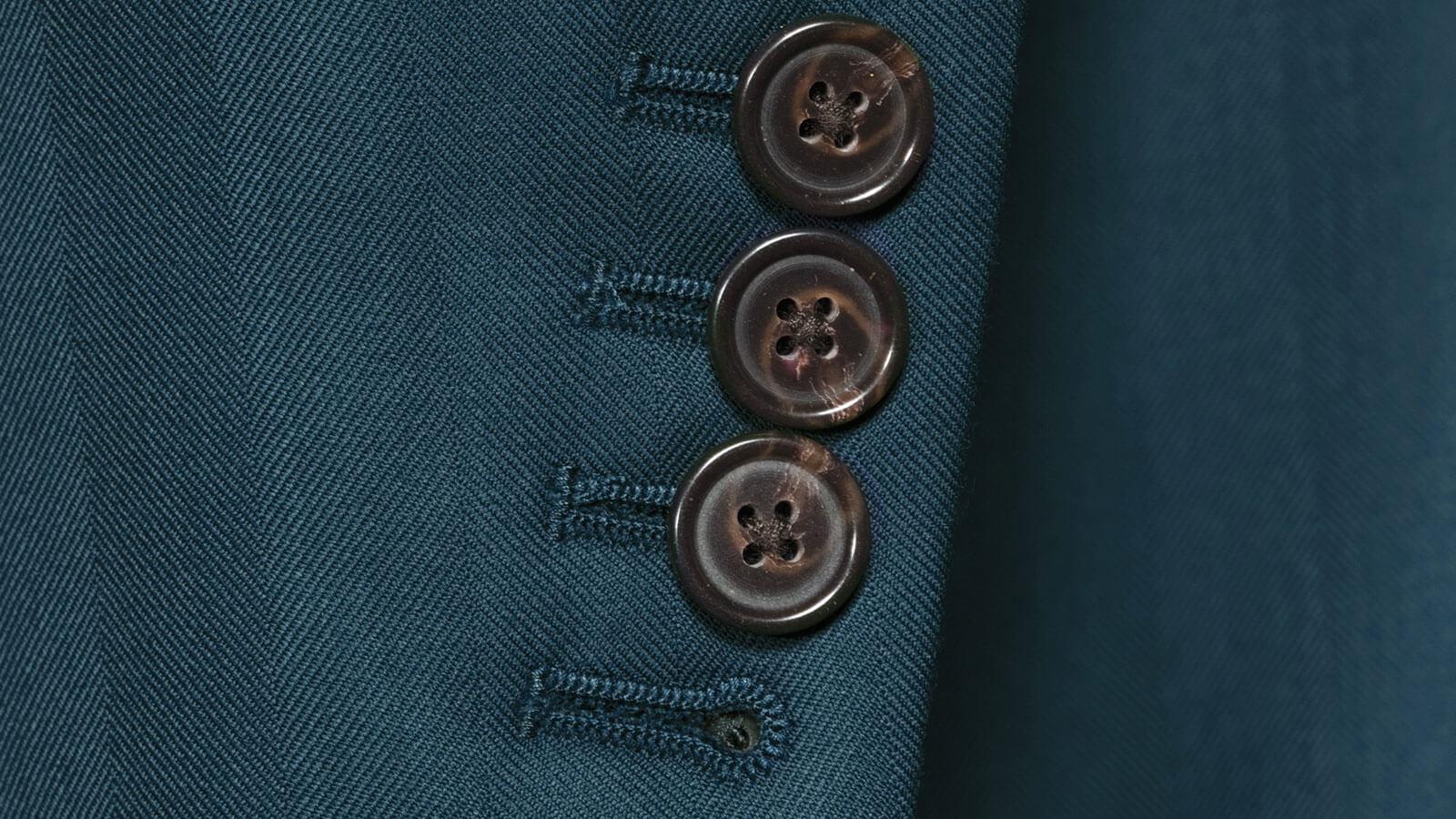 Sartorial Turquoise Blue Green Herringbone 160s Suit - slider image 2