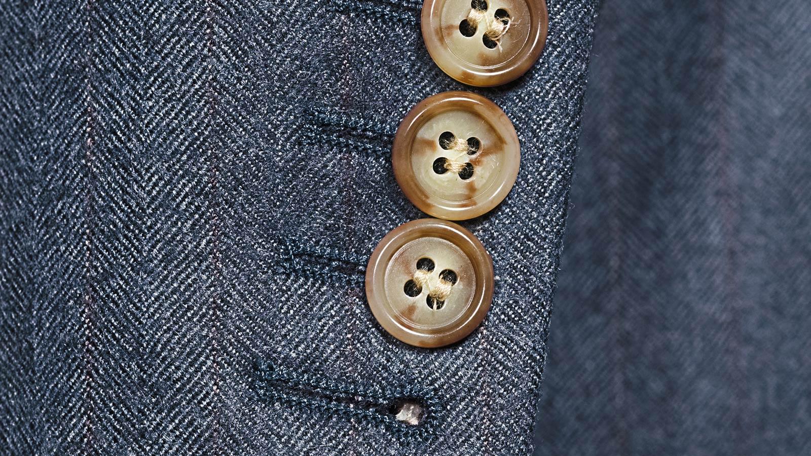 Blue Herringbone Saxony Suit - slider image 2