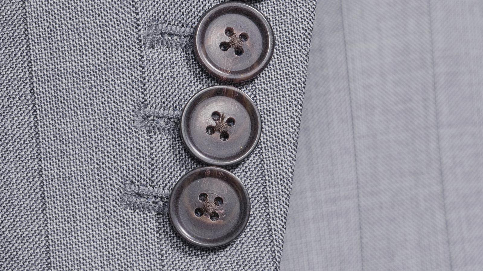 Light Blue Grey Wide Stripe Natural Bi-Stretch Suit - slider image 2