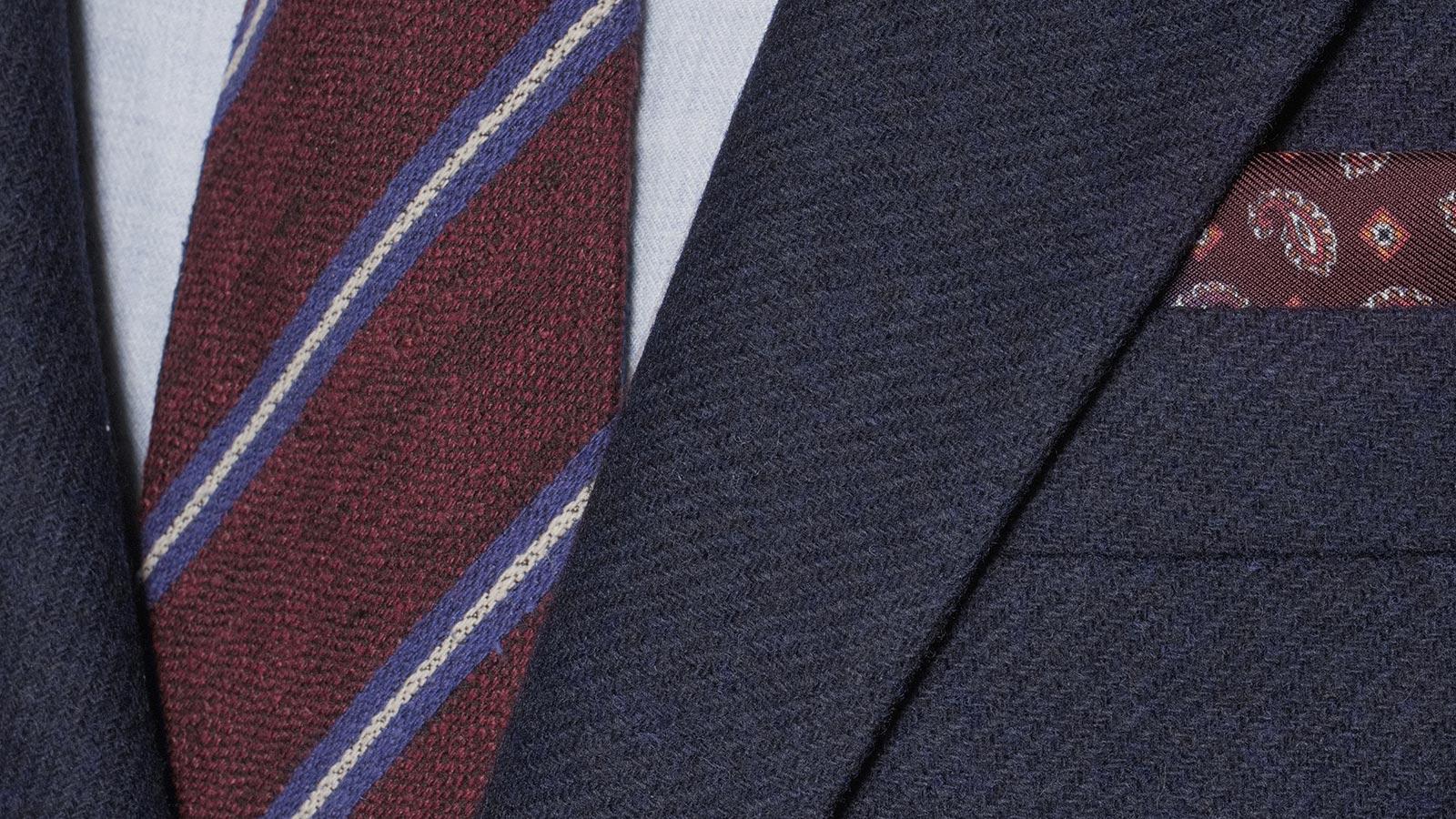 Navy Wool & Cashmere Suit - slider image 1