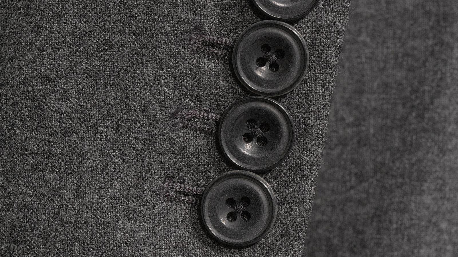 Dark Grey Natural Bi-Stretch Flannel Suit - Oliver Wicks