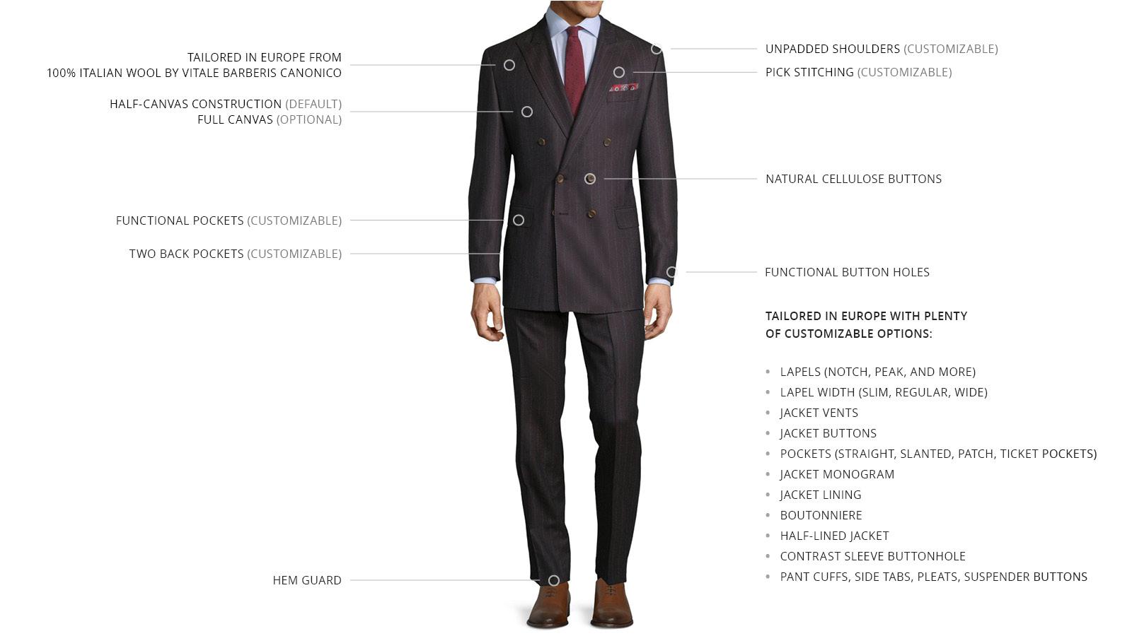 Blue Stripe Brown Suit - slider image 3