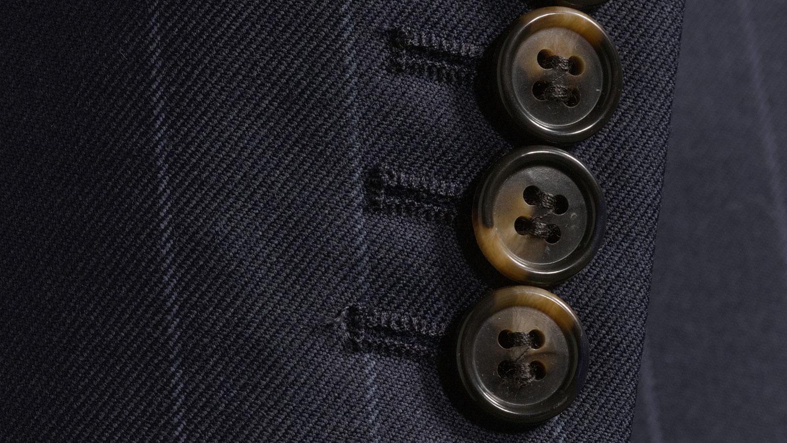 Traditionally Worsted Wide Stripe Navy Suit - slider image 2