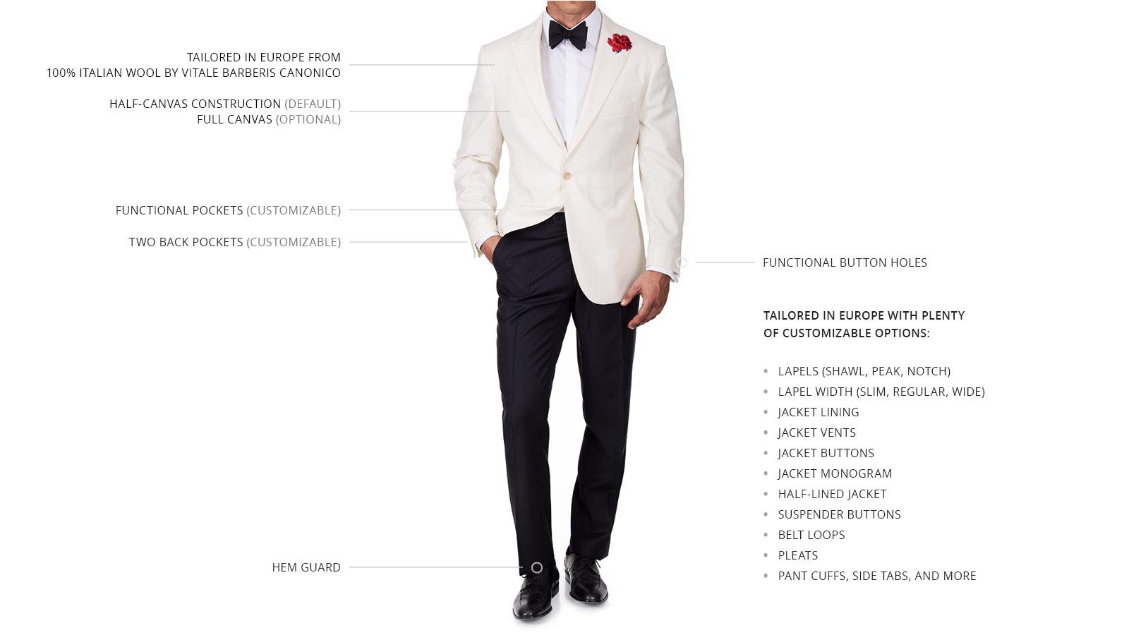 Ivory Dinner Jacket & Dress Pants - slider image 3