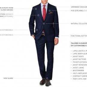 Blue Sharkskin Suit - 3