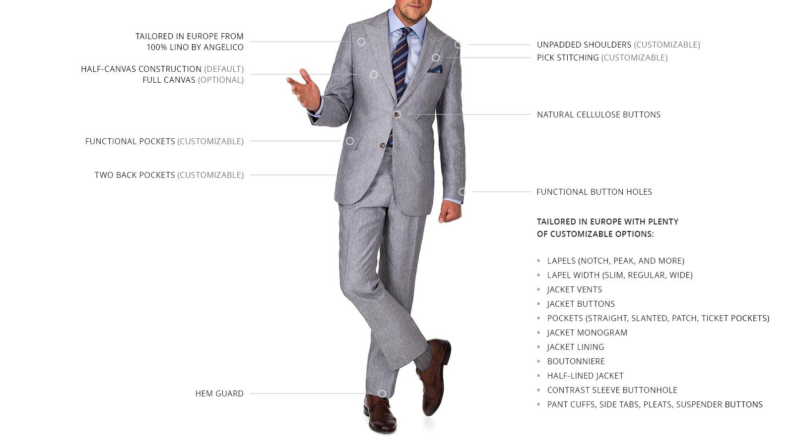 Grey Linen Suit - slider image 1