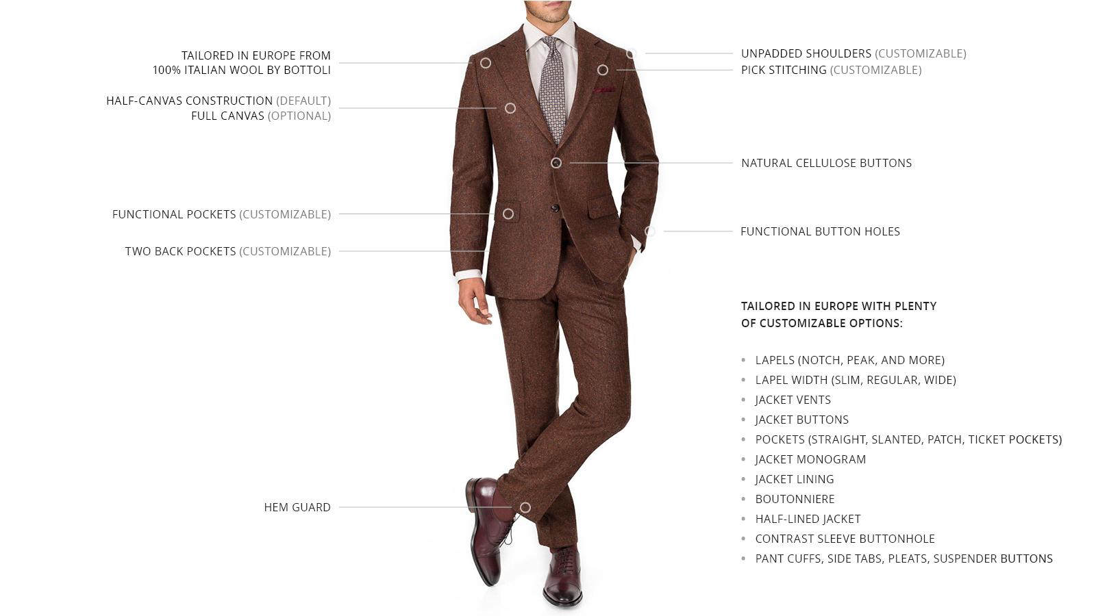 Copper Brown Donegal Tweed Suit - Oliver Wicks