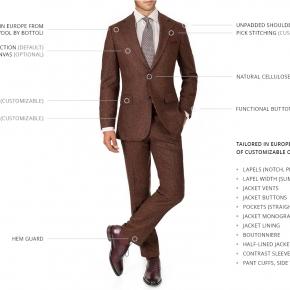 Copper Brown Donegal Tweed Suit - 3