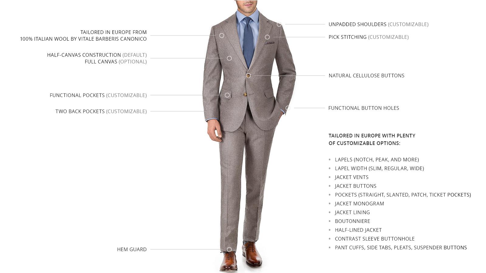 Light Brown Wool Flannel Suit - slider image 2