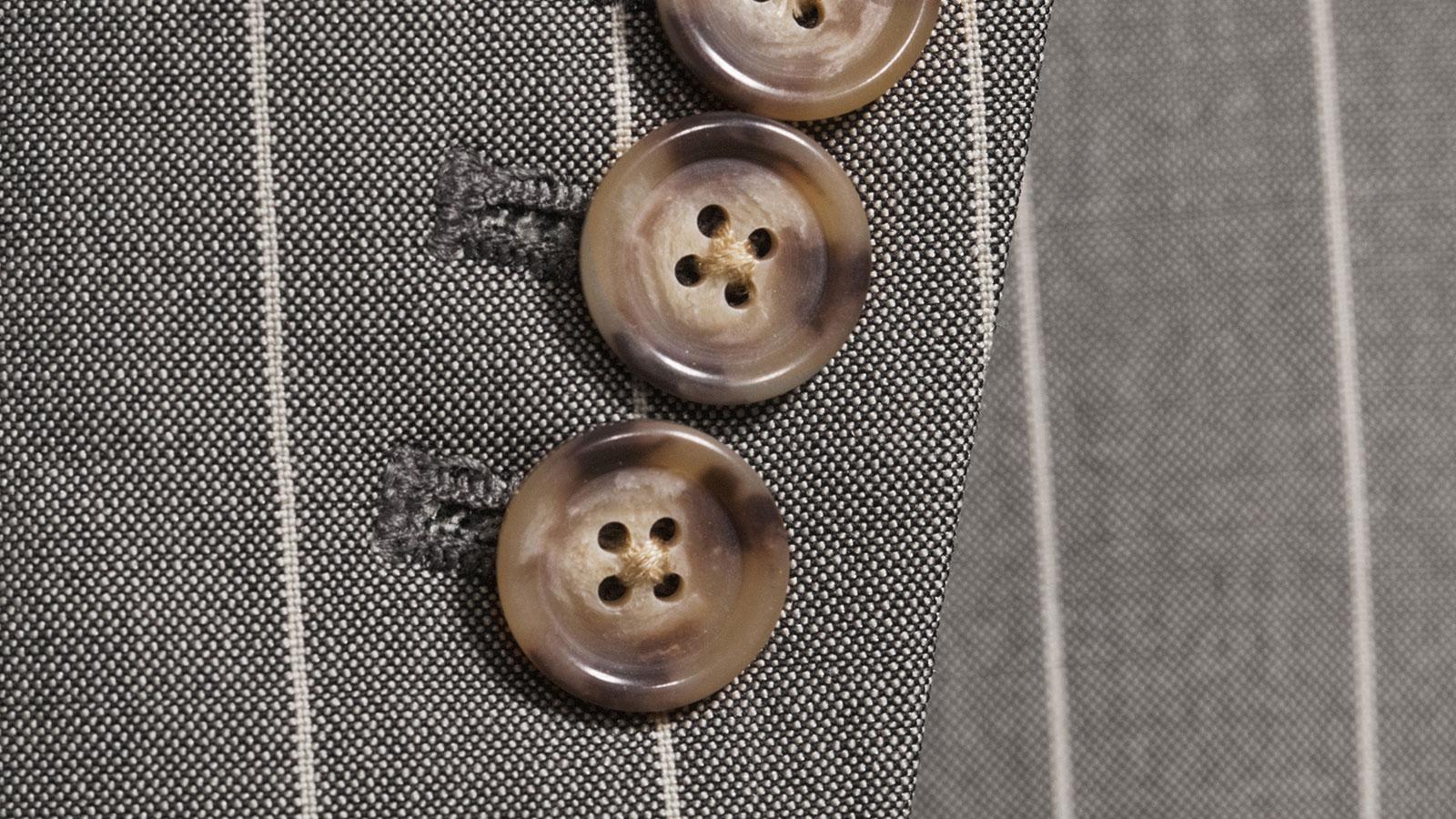 Light Grey Wide Stripe Wool Silk & Mohair Suit - slider image 2