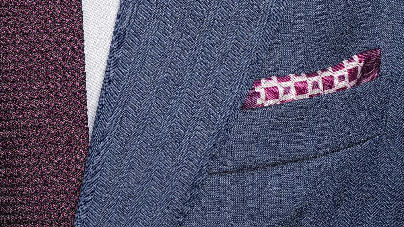 Navy Wool & Silk Suit - slider image 1