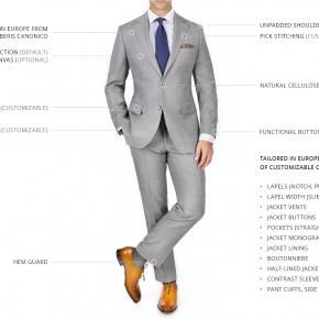 Light Grey Pick & Pick Suit - 3