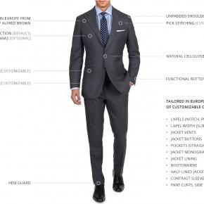 11 oz Grey Twill Suit - 3