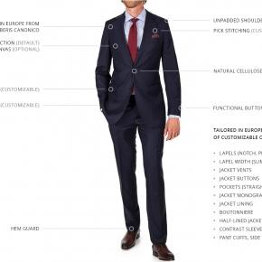 Navy Chalkstripe Suit - 4