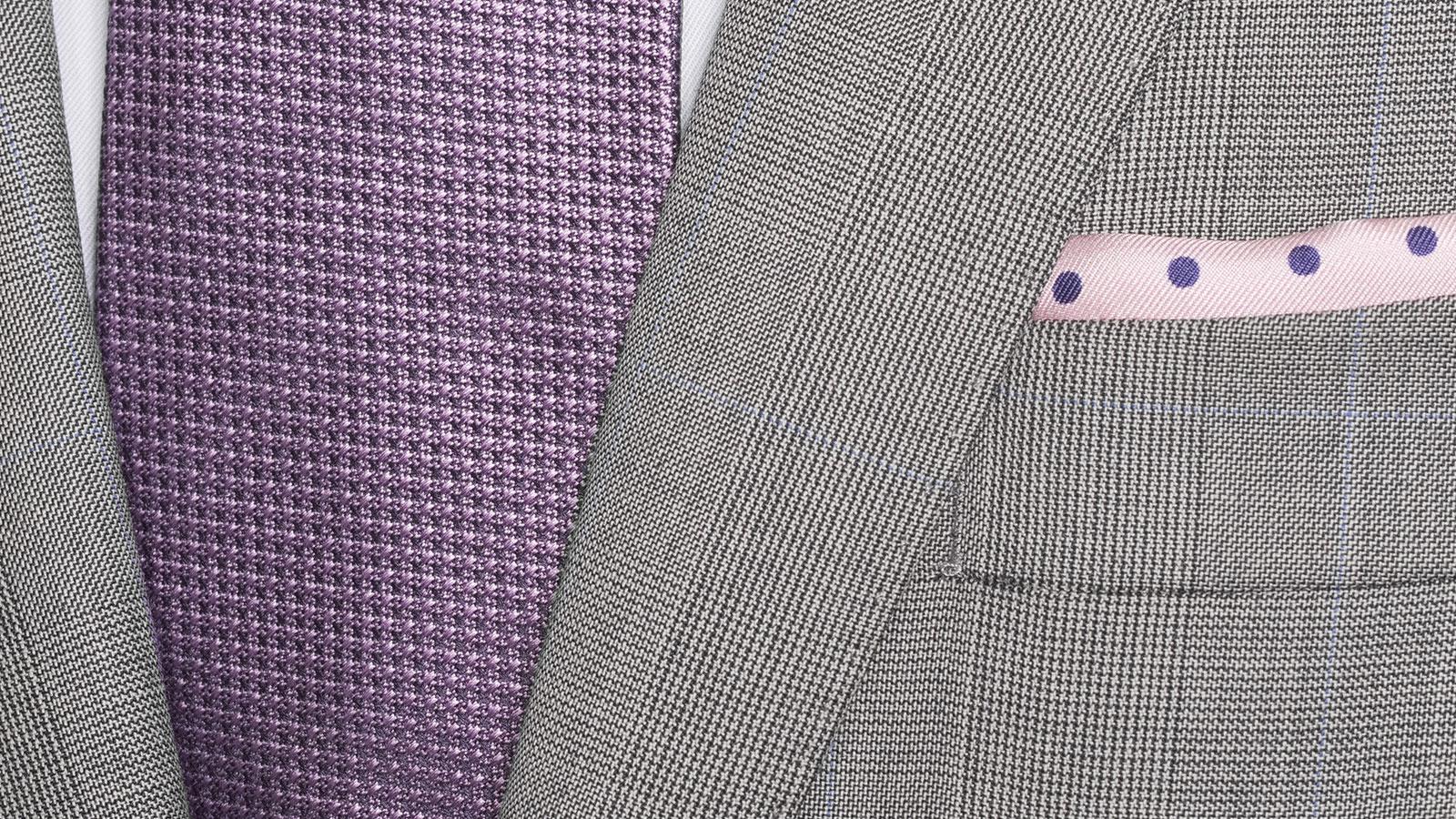 Grey Plaid with Blue Overcheck Suit - slider image 2