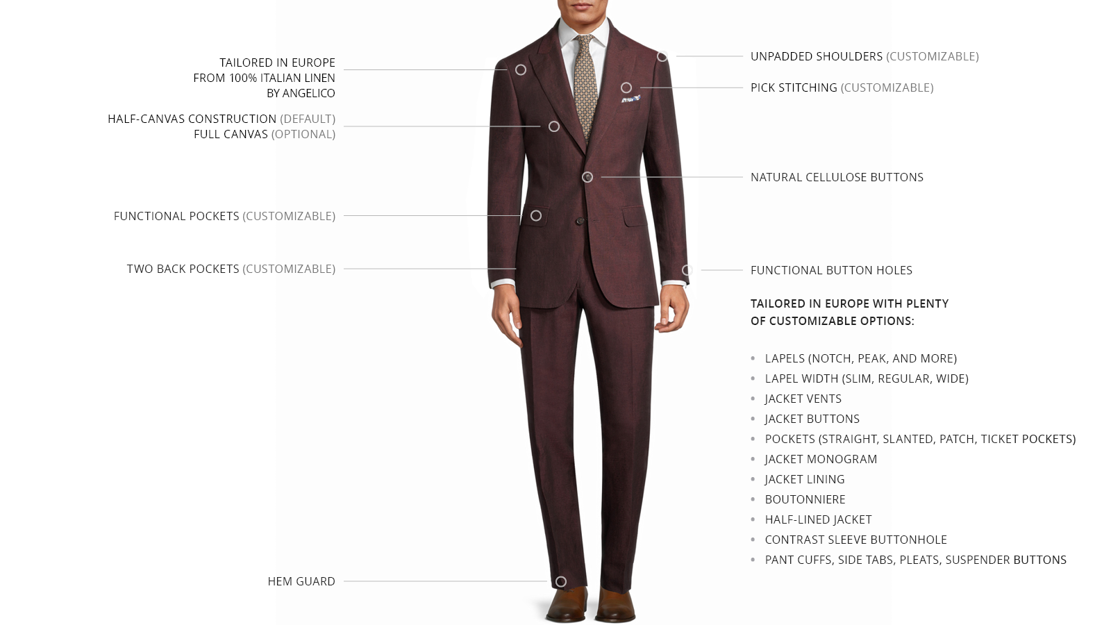 Burgundy Linen Suit - slider image 3