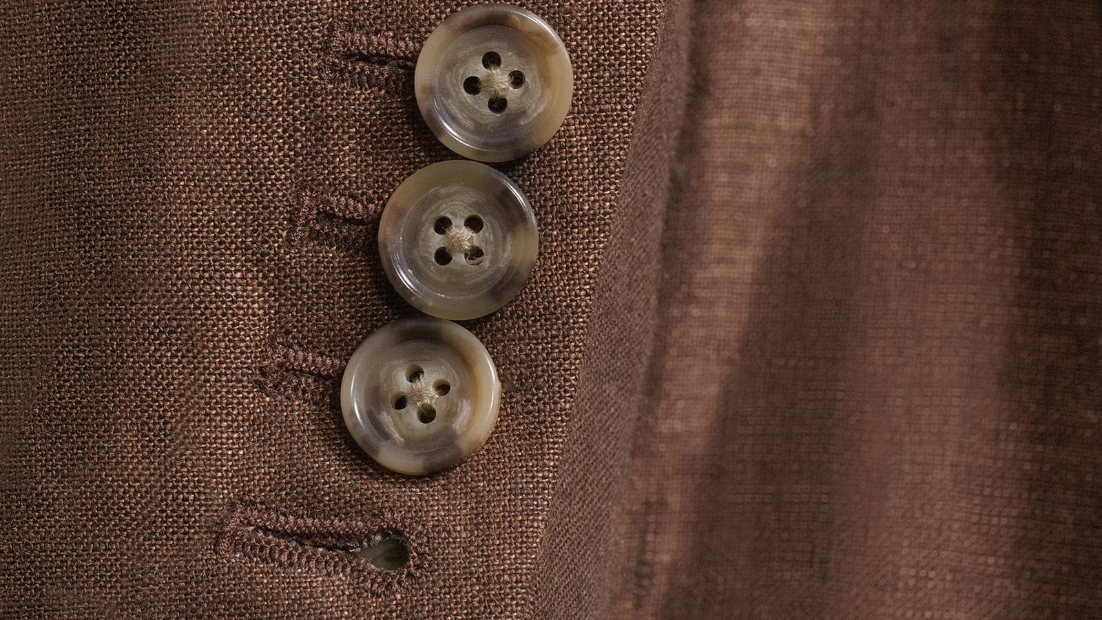 Chocolate Brown Linen Suit - slider image 2