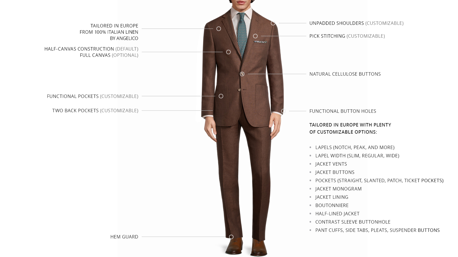Chocolate Brown Linen Suit - slider image 3