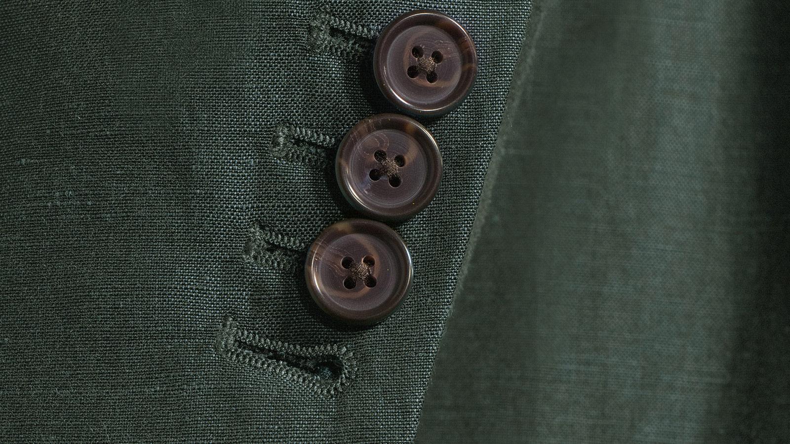Dark Green Wool & Linen Suit - slider image 2