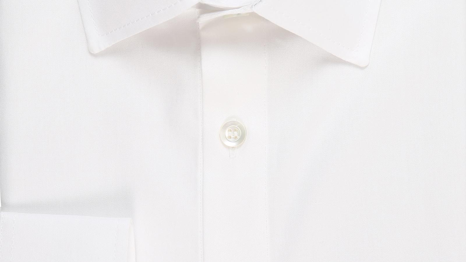 Pure White Cotton Twill Shirt - slider image 2