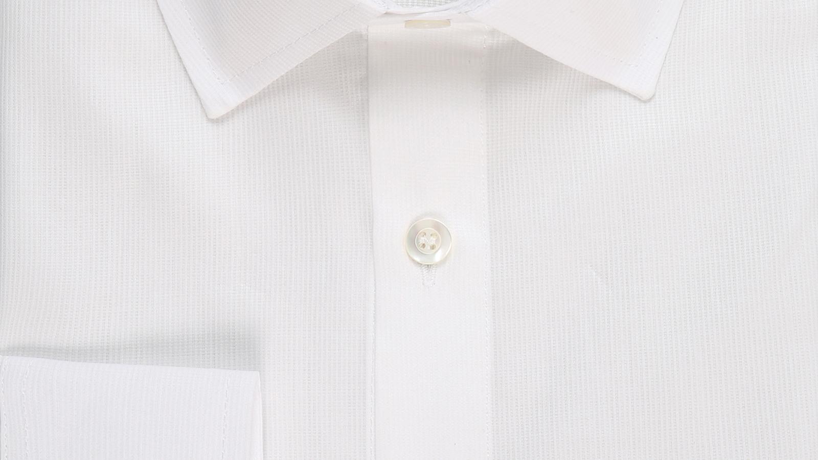 White Micro Check Shirt - slider image 2