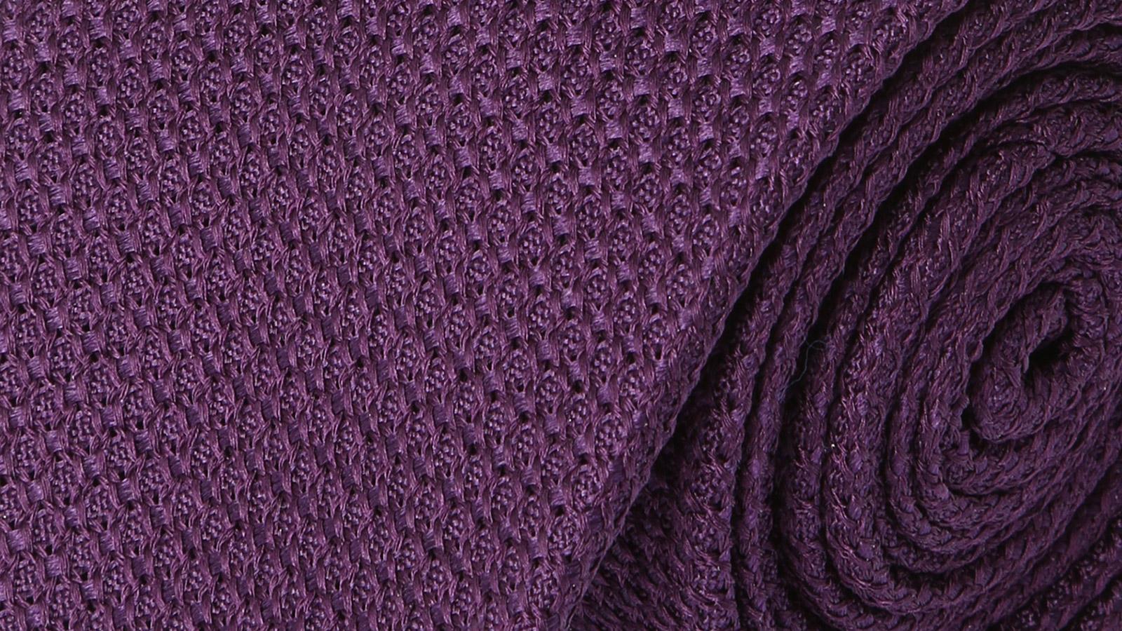 Violet 100% Grenadine Silk Tie  - slider image 2