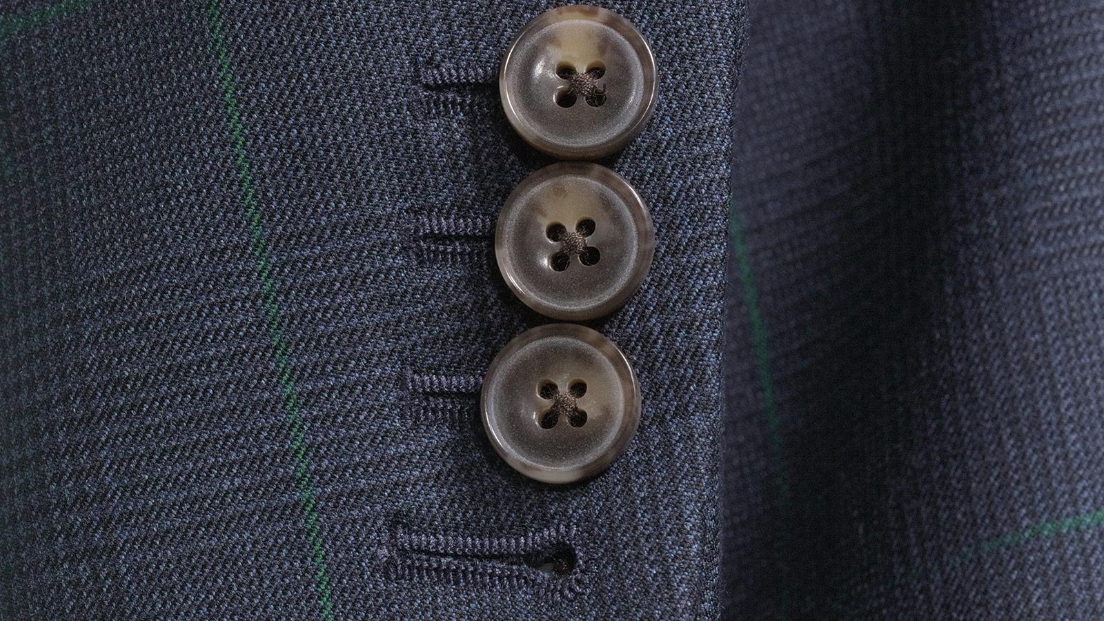 Traditionally Worsted Navy Plaid with Green Overcheck Suit - slider image 2
