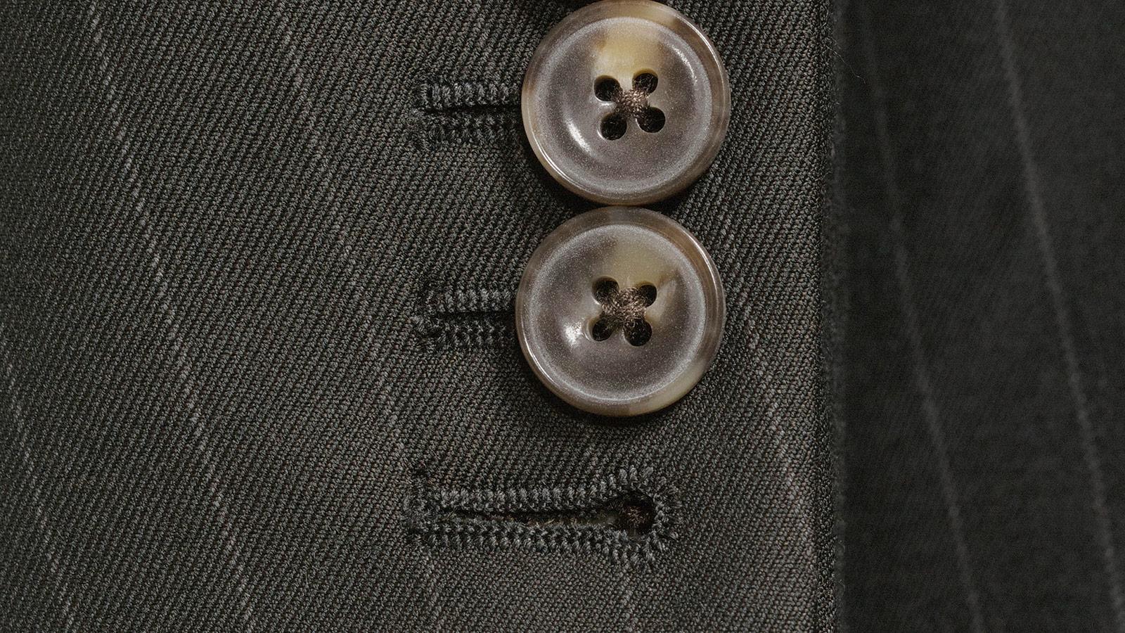 Olive Green Pinstripe Suit - slider image 2