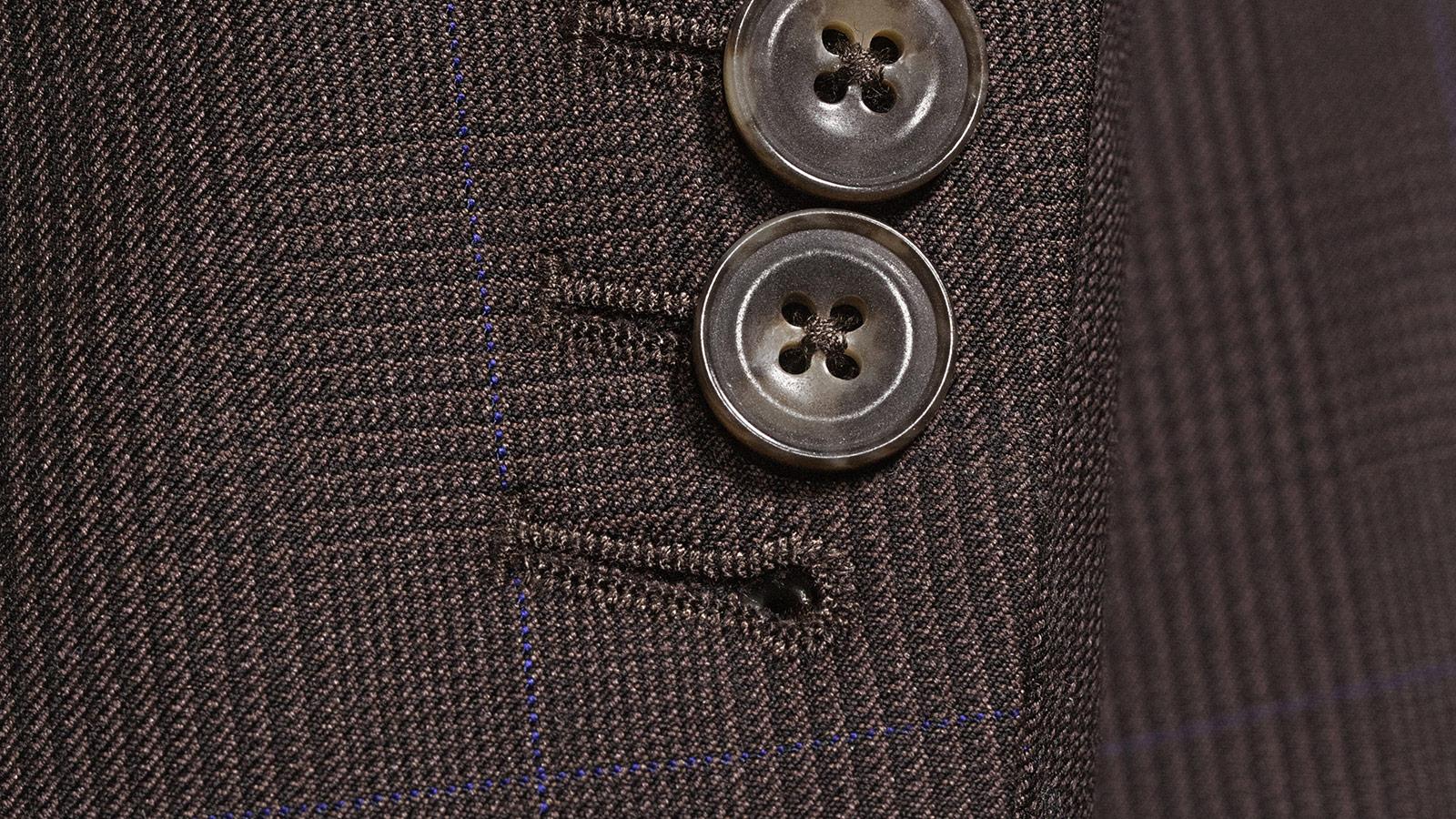 Brown Plaid with Blue Overcheck Suit - slider image 2