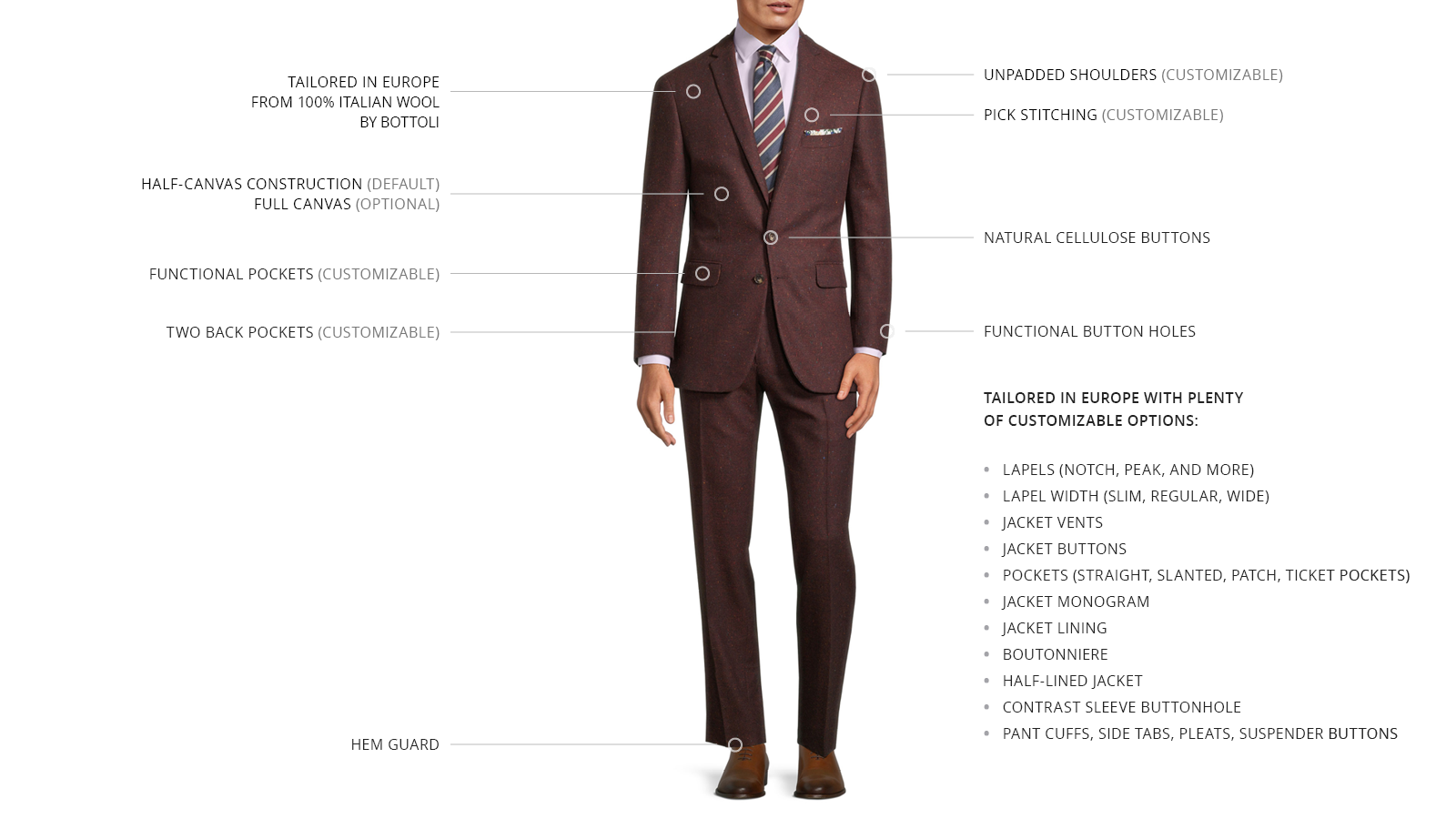 Burgundy Donegal Tweed Suit - slider image 3