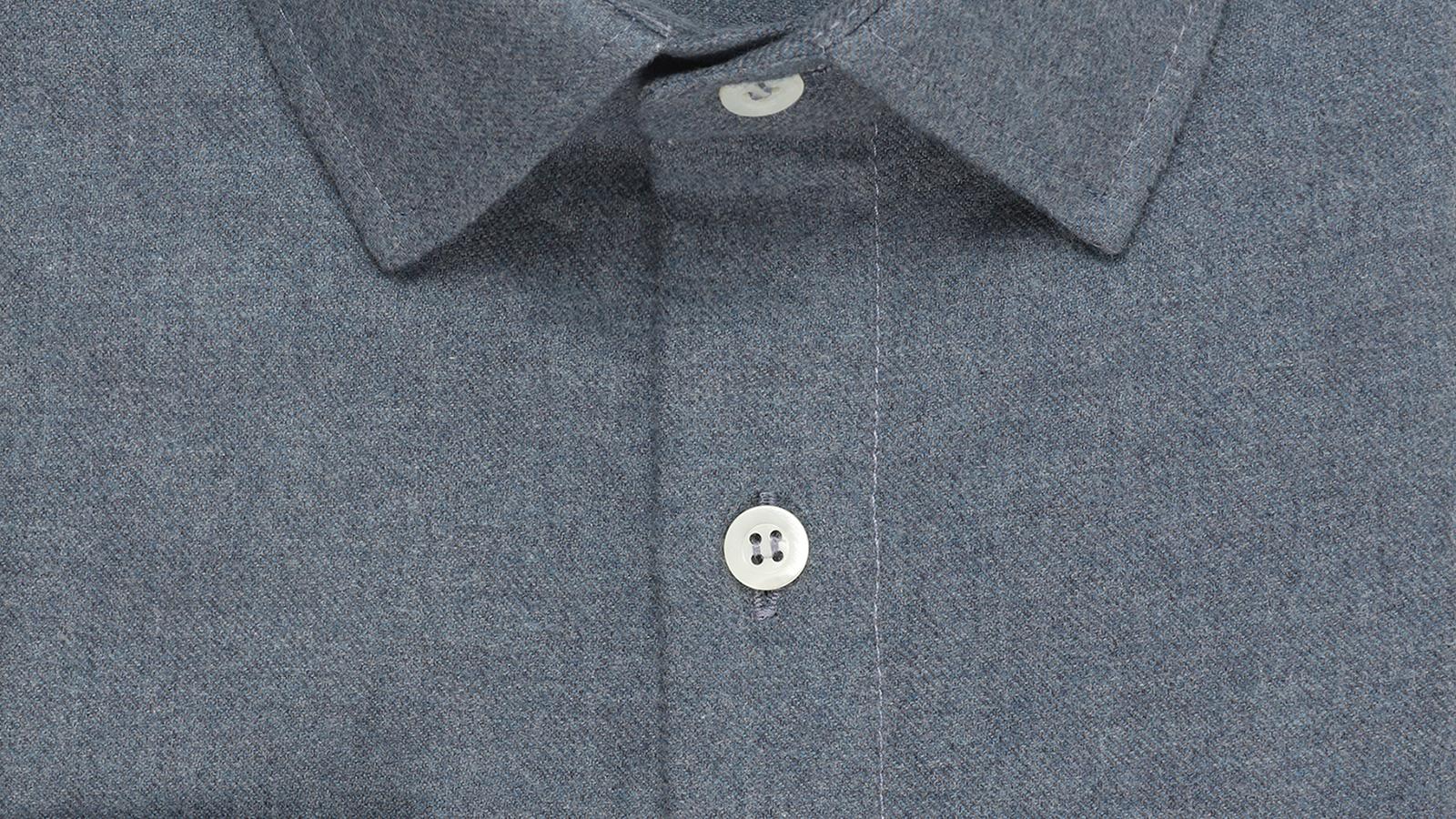 Cobalt Blue Flannel Shirt - slider image 2