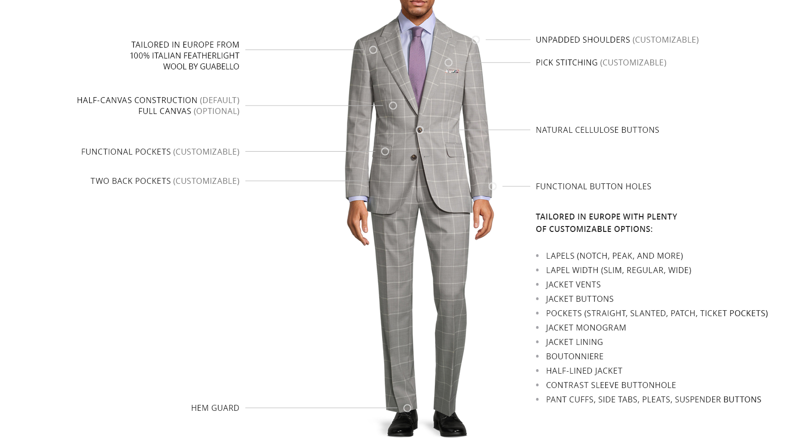 Light Grey Windowpane Suit - slider image 3