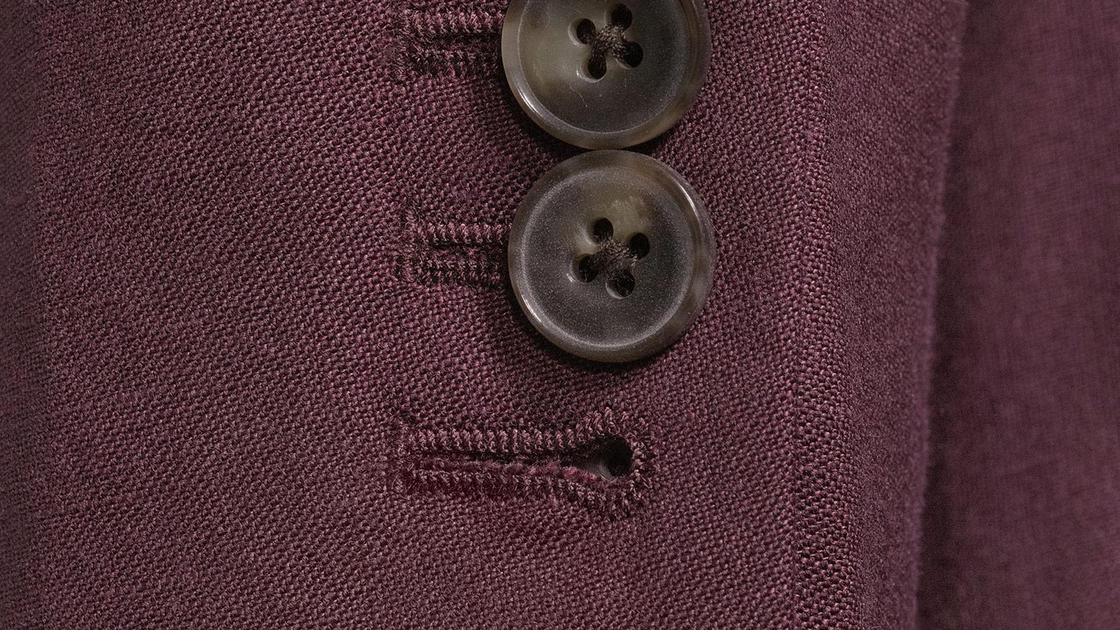 Burgundy Wool & Linen Suit - slider image 2