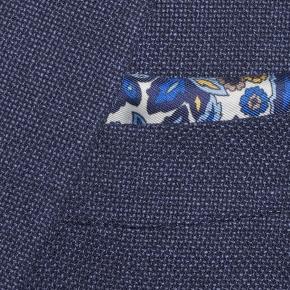 Navy Blue Hopsack Blazer - thumbnail image 1