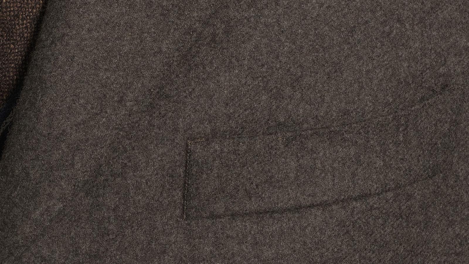 Natural Brown Wool Coat - slider image 1