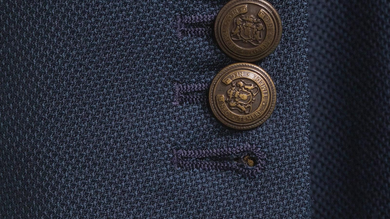 Teal Blue Hopsack Blazer - slider image 2