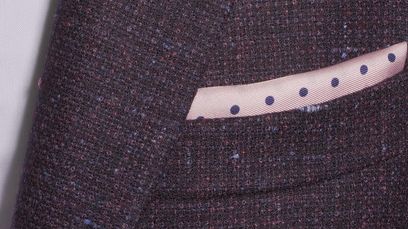 Indigo & Purple Tweed Wool & Silk Blazer - slider image 1