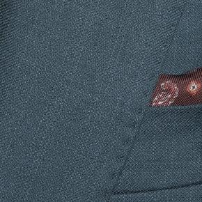 Teal Blue Wool Silk & Cashmere Sharkskin Suit - thumbnail image 1
