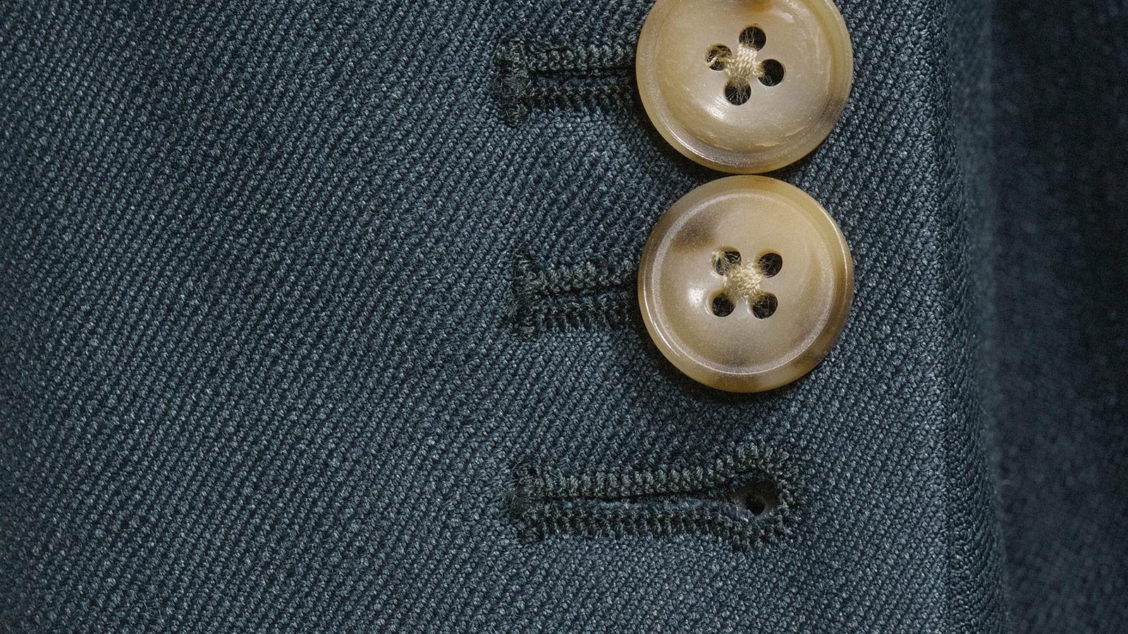 Teal Blue Wool Silk & Cashmere Sharkskin Suit - slider image 2